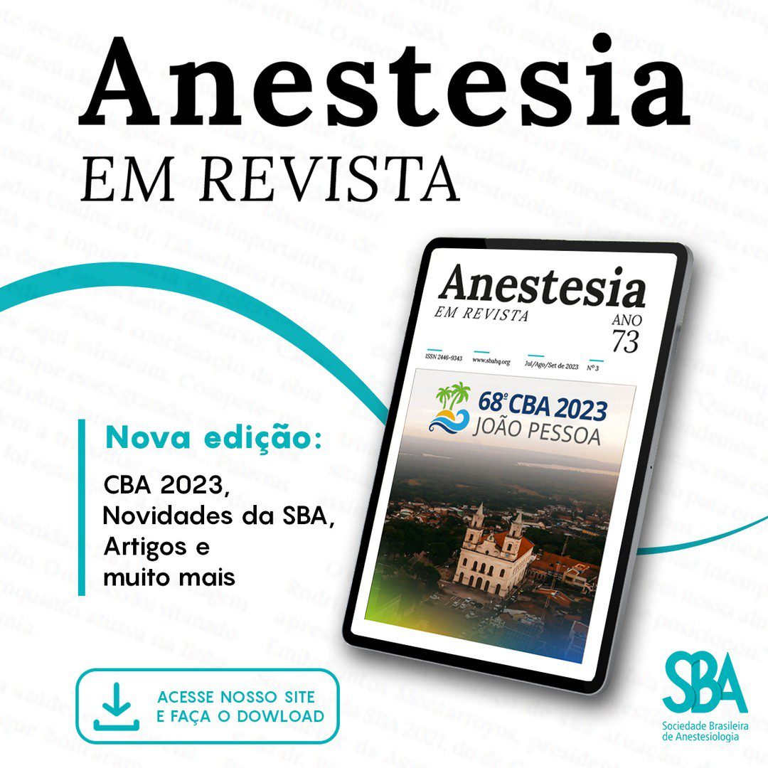 Nova edição da Anestesia em Revista já está disponível
