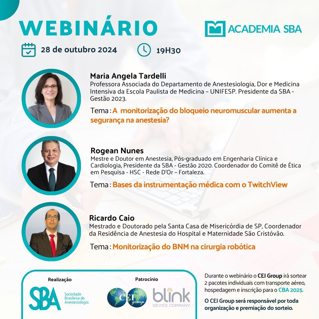 Webinário especial SBA